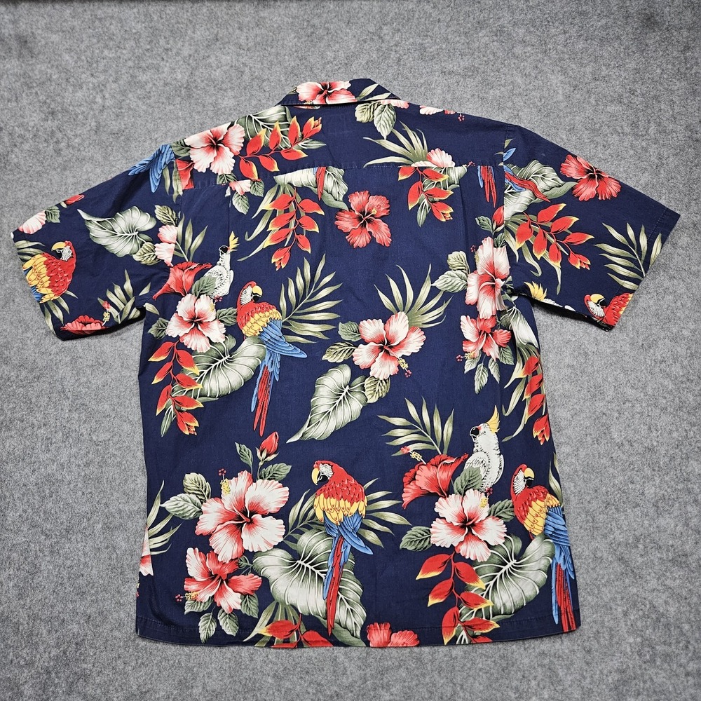 Vintage Hawaiian Shirt Birds Flowers Made in Hawaii Large See Measurements - Picture 3 of 8